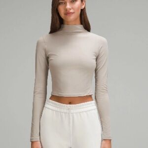 Lululemon Athletica all aligned mock neck long sleeve top - riverstone